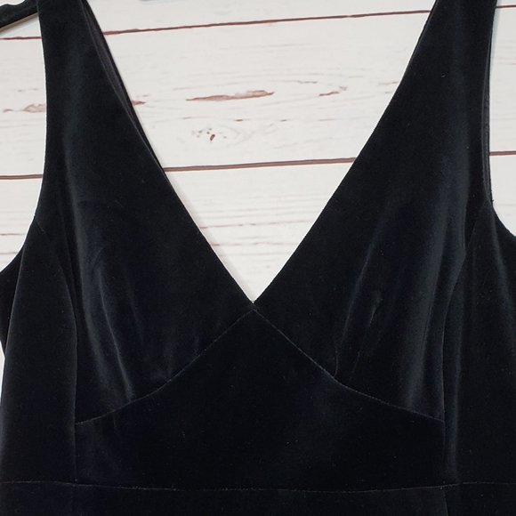 J. Crew Black Velvet Empire Waist Sleeveless Dress - Picture 3 of 10